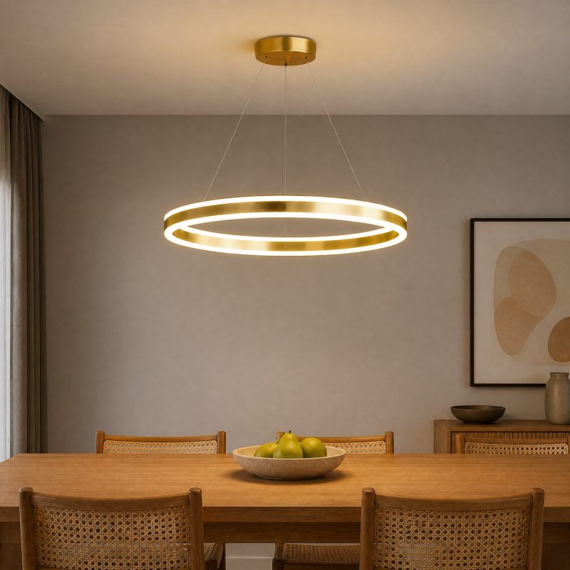 suspension-anneau-led-1 Suspension Anneau LED Or 30cm Blanc chaud (3000K)