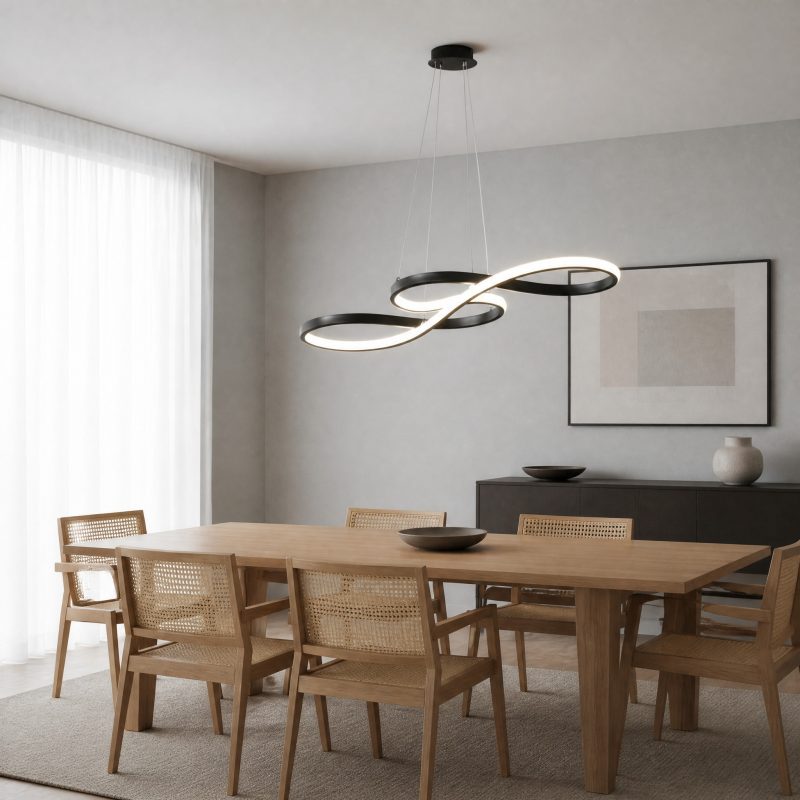 suspension-design-blanche-2 Suspension Design Blanche Noir 75CM