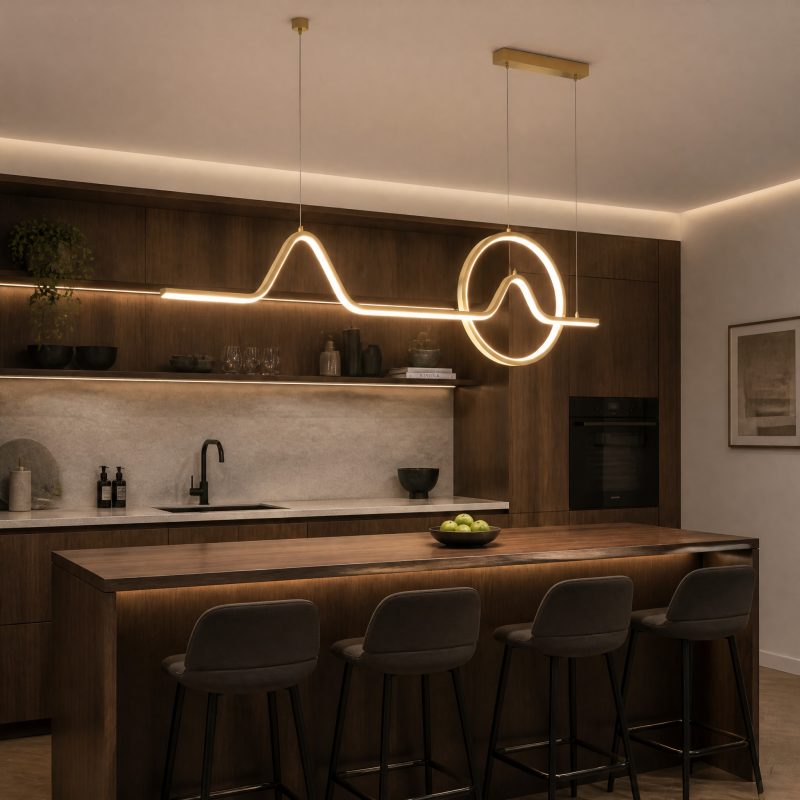 Suspension LED Design suspension lumineuse en boucle