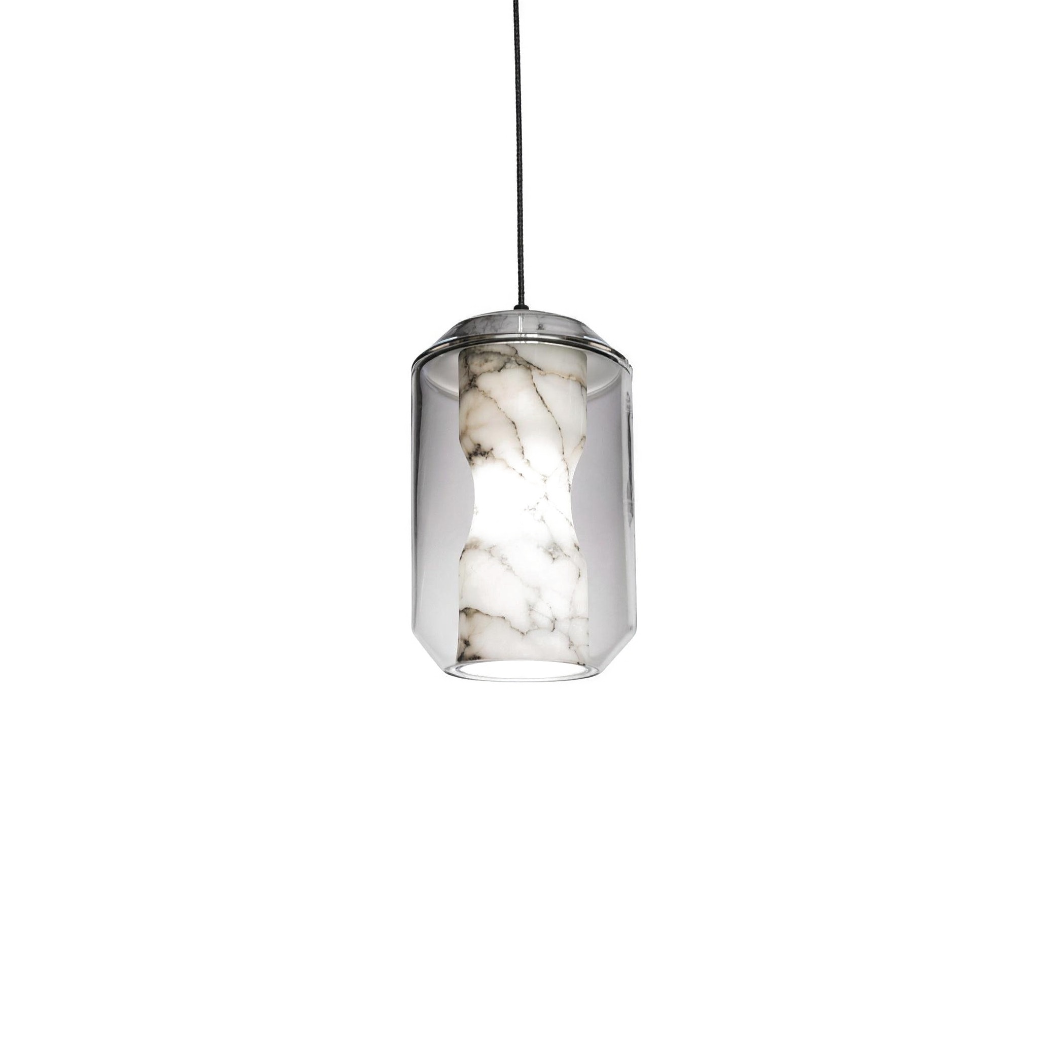 Suspension Marbre et Verre