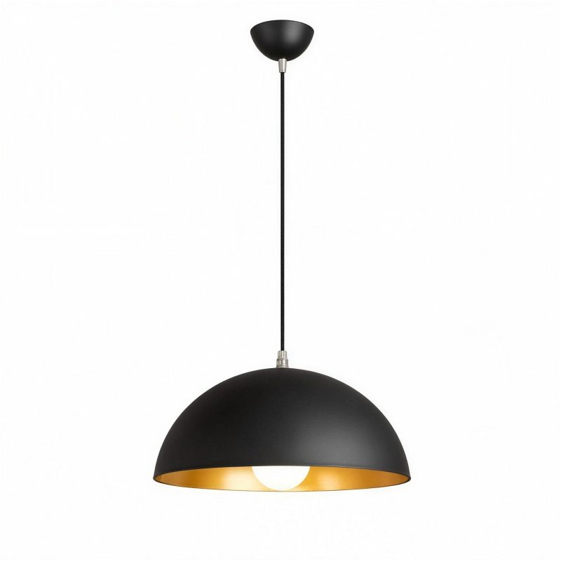 Suspension Noire et Dorée