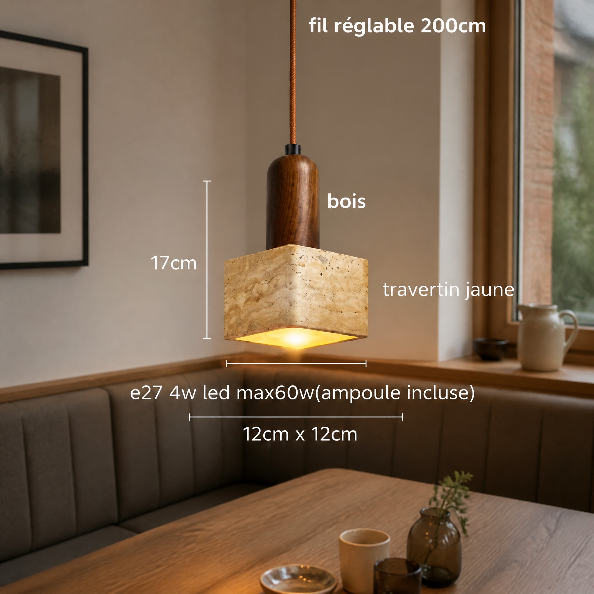 Suspension Pierre Naturelle K