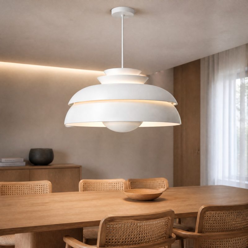 Suspension Scandinave Blanche suspension lumineuse