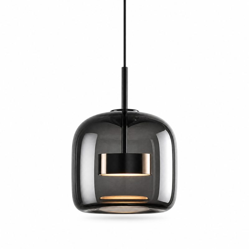 Suspension Verre Fumé LED