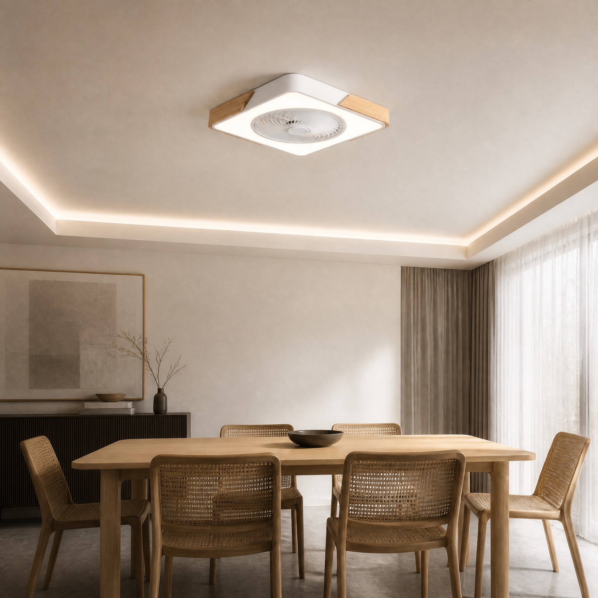 Ventilateur de Plafond Carré Carré