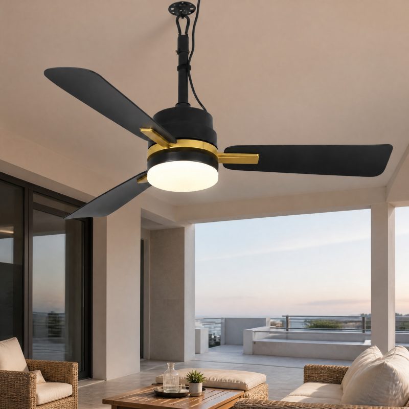ventilateur-de-plafond-exterieur-1 Ventilateur de Plafond Extérieur Noir Doré