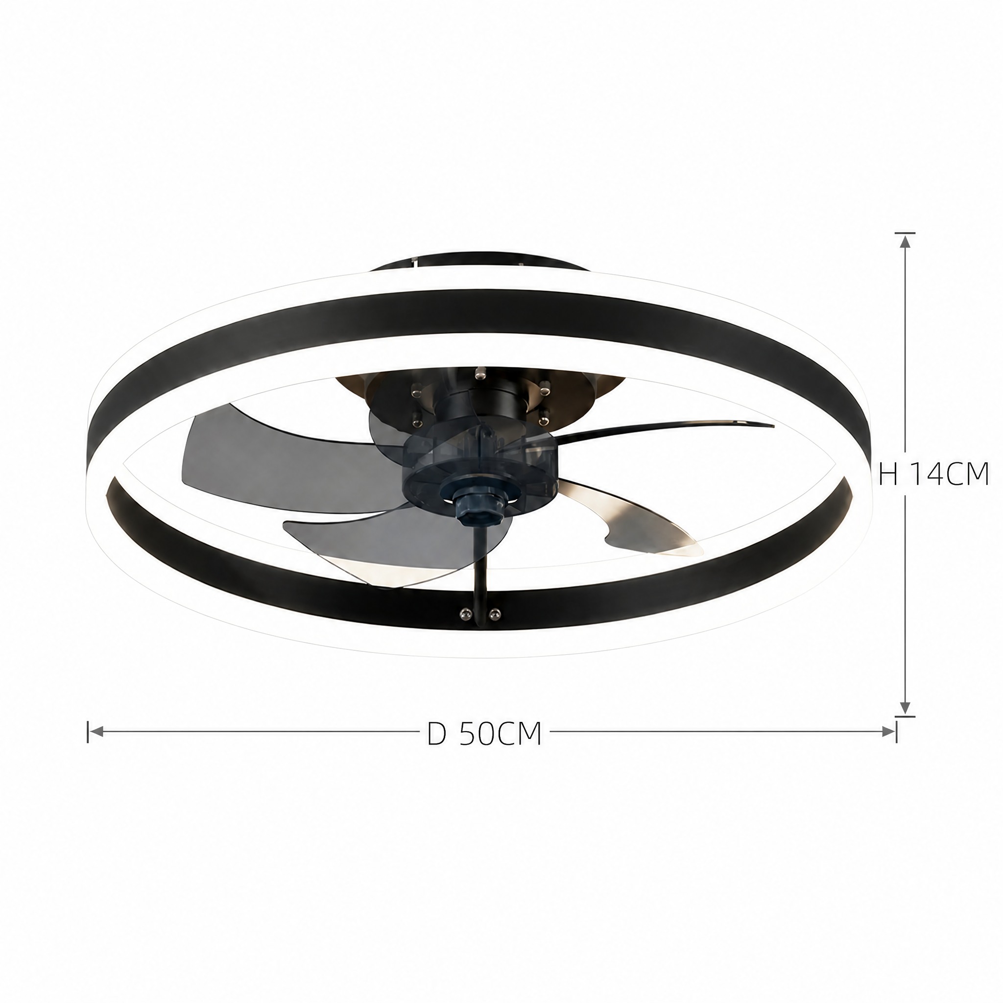 Ventilateur Plafonnier LED diamètre 50 cm